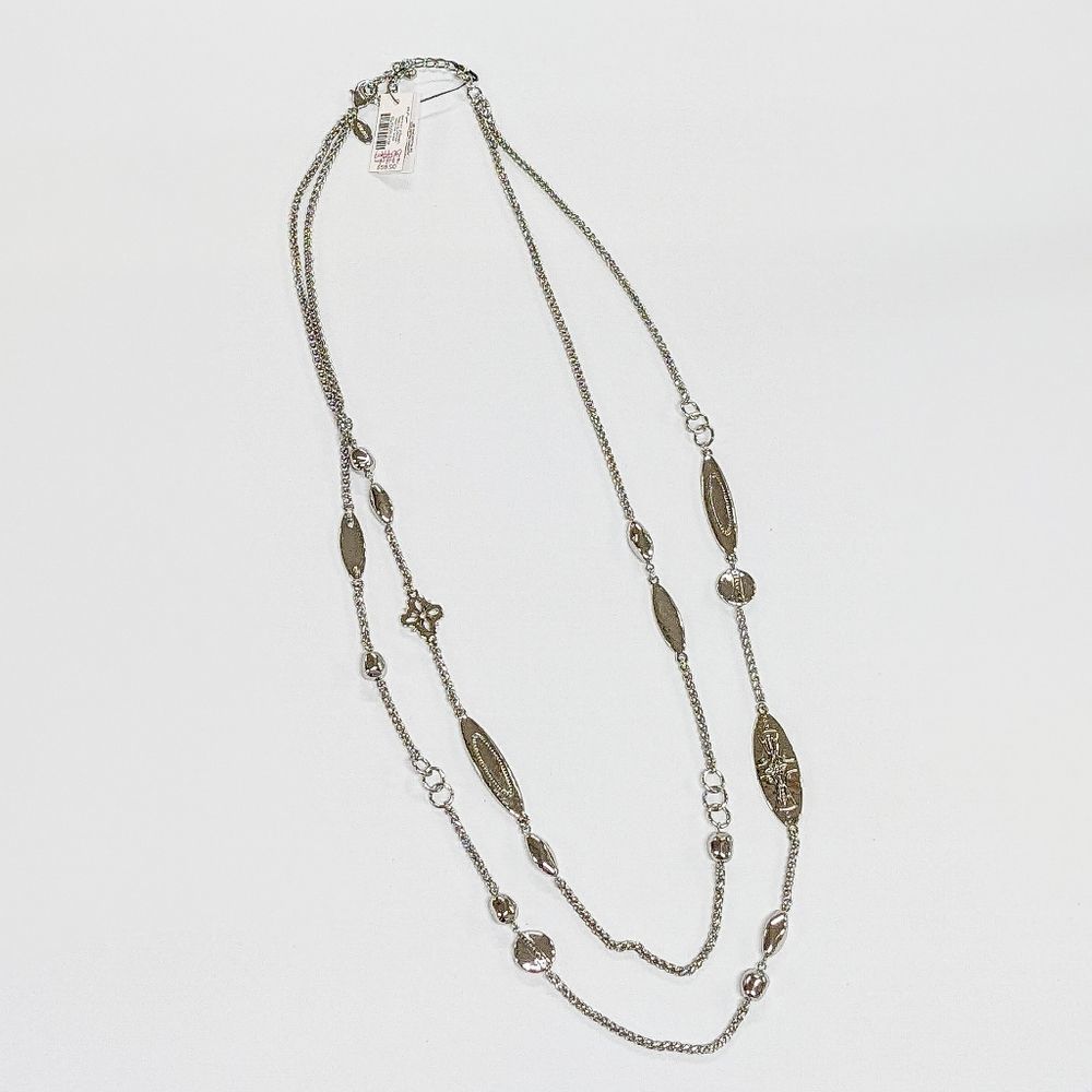 Long Chico's Layering Silver Necklace | New with Tags